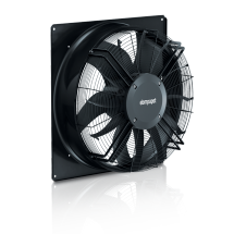AxiBlade fan in housing, slight lateral view, with reflection