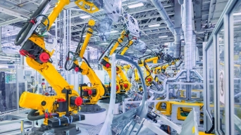 robots in a car plant