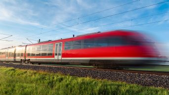 Train in motion