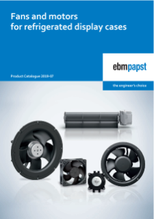 Fans and motors for refrigerated display cases