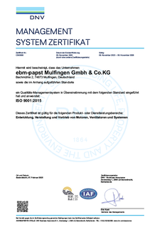 Qualitäts-Managementsystem ISO 9001:2015