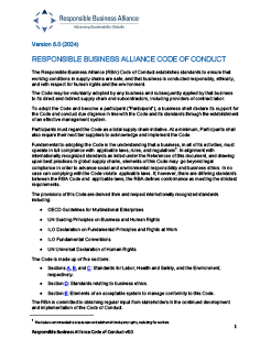 RBA Code of Conduct version 8.0