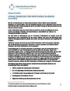 RBA Code of Conduct version 8.0