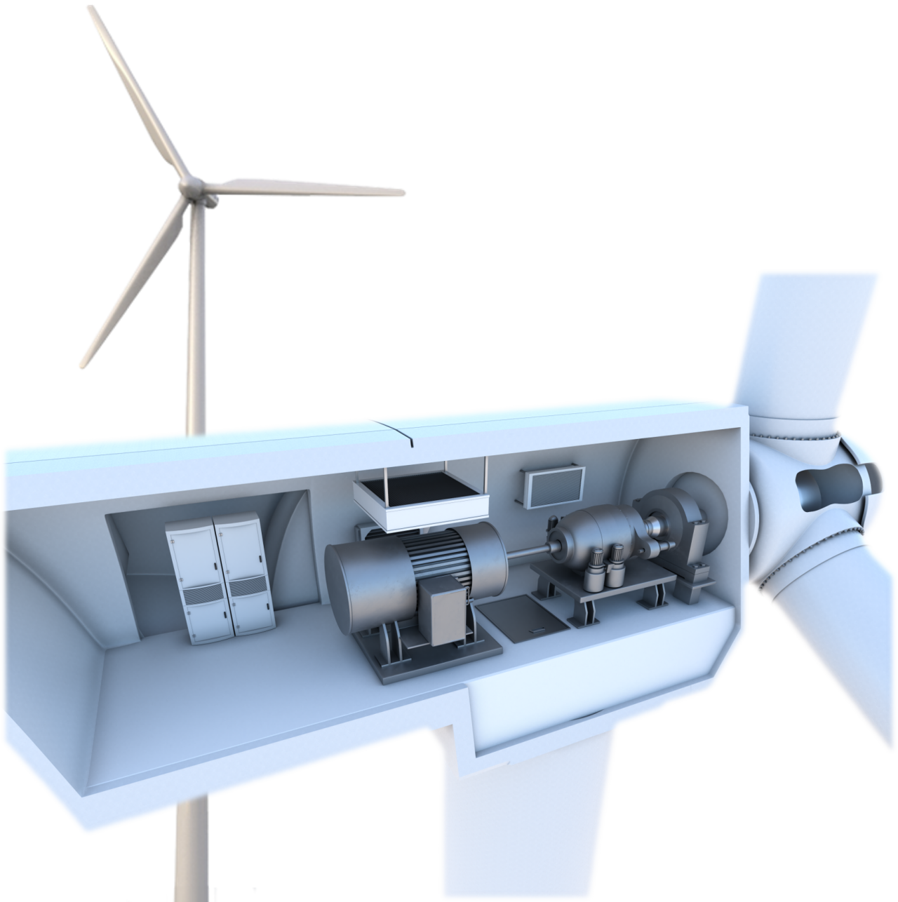 Interaktive Übersicht über eine Windkraftanlage