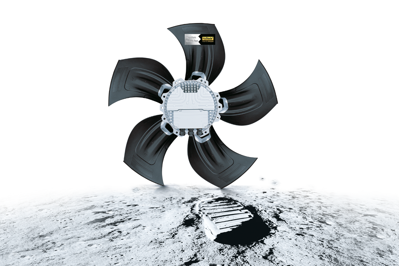 HyBlade axial fans for ventilation and air conditioning