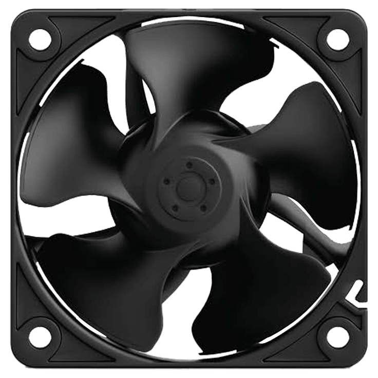 コンパクト軸流ファン：コンパクトサイズながら大風量を実現